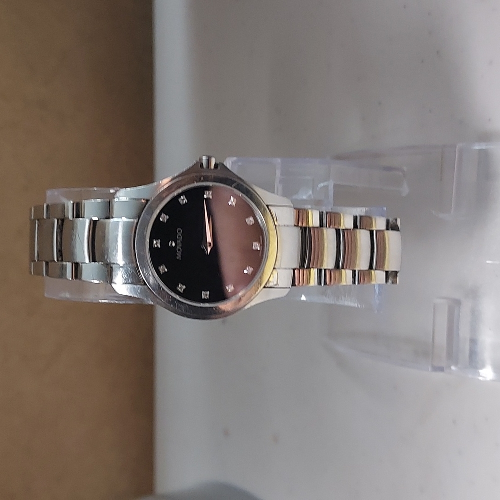Womens Movado Diamond Silver Watch